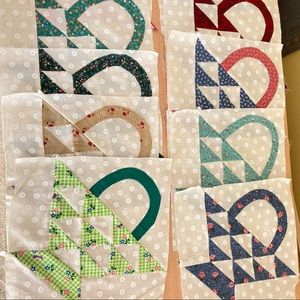 16 🌷Vintage Flower basket quilt blocks.🌷